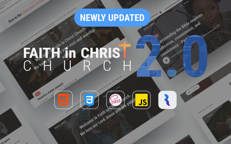 Вера в Крайст-Черч - шаблон веб-сайта христианской церкви