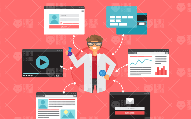 Download Vector "Online Popular Science Concept - Vector Image" / Online Popular Science Concept - Vector Image - Vector на тему графика internet,social,vector,network,business,people,technology,web,mail,ui,media,user,multimedia,online,content,app,video,science,study,research