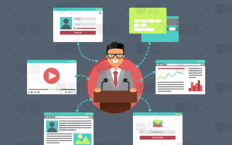 Download Vector "Online Speaker - Vector Image" / Online Speaker - Vector Image - Vector на тему графика internet,social,vector,network,business,people,technology,web,mail,ui,website,media,user,multimedia,online,content,video,app,speaker,conference