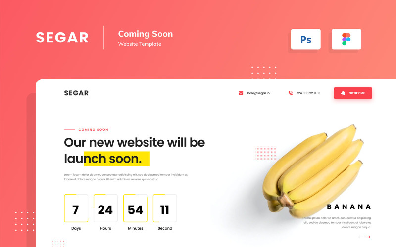 Download UI элементы "Segar - 8 Coming Soon UI Elements" / Segar - 8 Coming Soon UI Elements - UI элементы на тему графика figma template,psd template,user interface,website design,ui design,modern,clean,coming soon,timer,launching,website,maintenance,comingsoon,under construction,fresh
