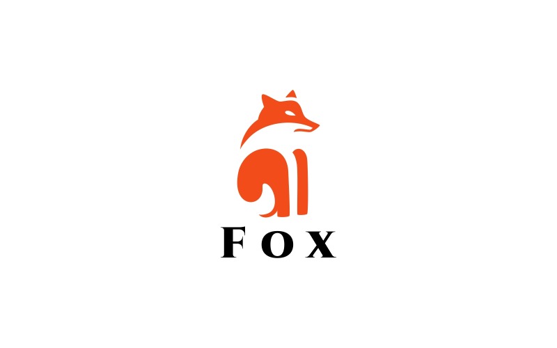 Download Шаблон логотипа "Fox Logo Template" / Fox Logo Template - Шаблон логотипа на тему графика animal,animals,apps,entertainment,fox,fox business,fox logo,fox template,fox vector,icon,media,orange,simple,simple fox,solutions,vector