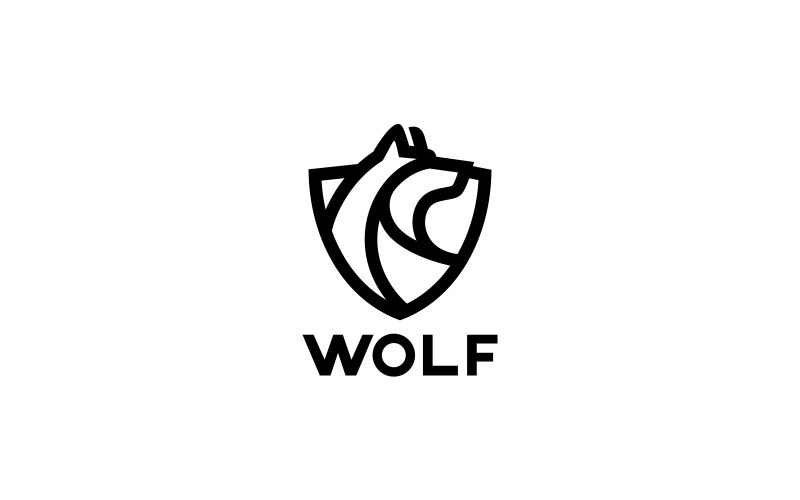 Modelo de logotipo da Wolf Security