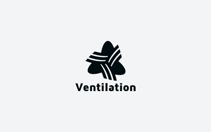 Modelo de logotipo de ventilação