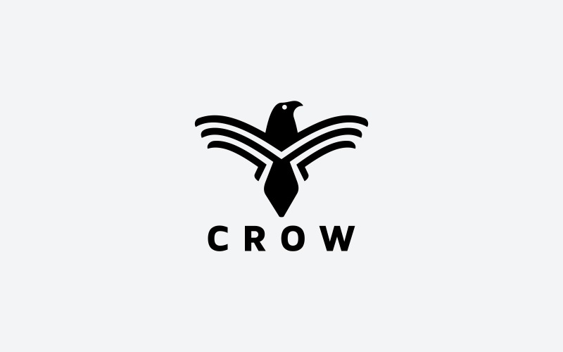 Modelo de logotipo do corvo