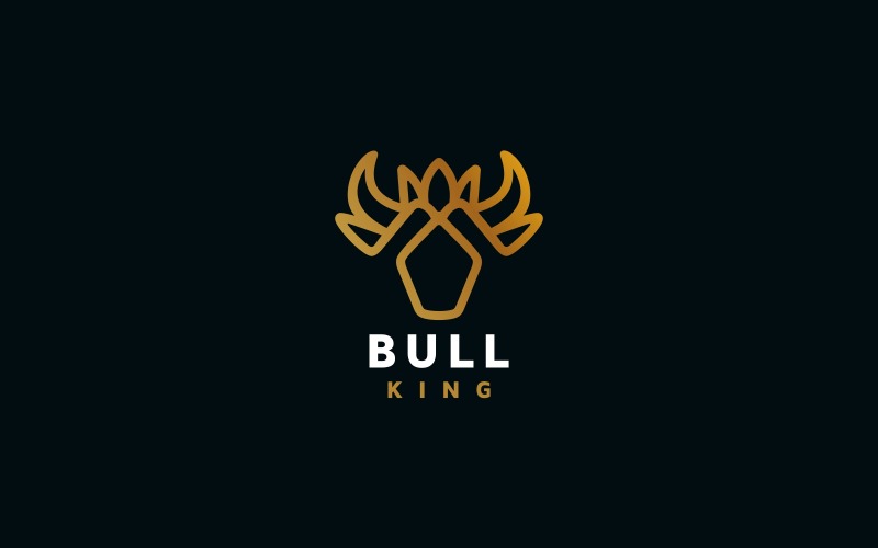 Шаблон логотипа Bull King