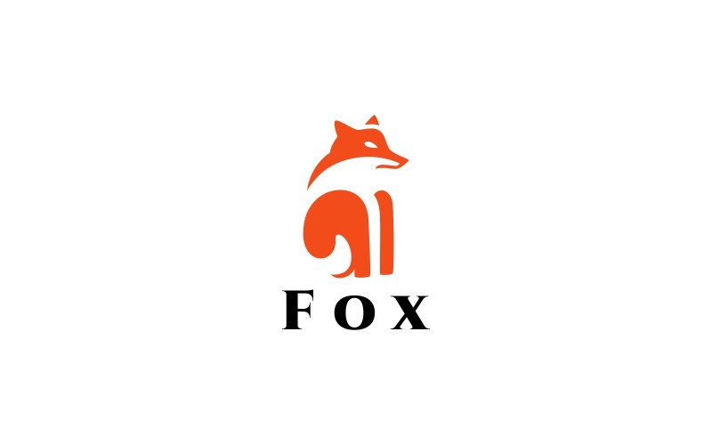 Шаблон логотипа лисы