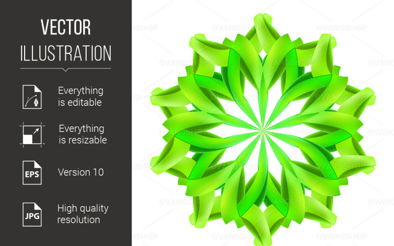 Download Vector "Abstract Green Pattern - Vector Image" / Abstract Green Pattern - Vector Image - Vector на тему графика abstract,green,pattern,design,paper,element,summer,elegant,emblem,ornate,papery,ornamental,cut,floral,composition,art,stylized,isolated,white