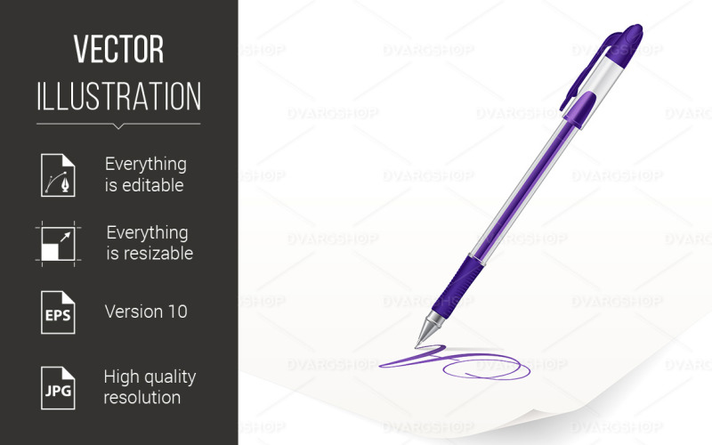 Download Vector "Ballpoint Pen - Vector Image" / Ballpoint Pen - Vector Image - Vector на тему графика pen,paper,vector,ballpoint,writing,violet,hwriting,human,sign,message,finger,text,ball,art,retro,page,calligraphy,illustration,contract,college