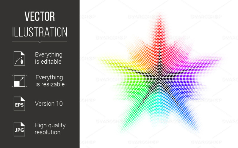 Download Vector "Different Colored Mosaic with Five Rays - Vector Image" / Different Colored Mosaic with Five Rays - Vector Image - Vector на тему графика mosaic,colored,multicolored,different,digital,equalizer,party,template,glow,element,red,disco,graphic,image,backgrounds,art,colorful,textured,blue,multicolor