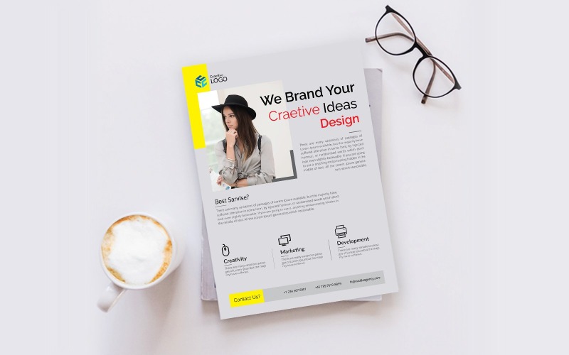 Download Фирменный стиль "Creative Business Flyer - Corporate Identity Template" / Creative Business Flyer - Corporate Identity Template - Фирменный стиль на тему графика template,flyer,business,modern,poster,corporate,design,a4,creative,simple,company,print,style,concept,element,sales,icon,idea,elegant,stylish