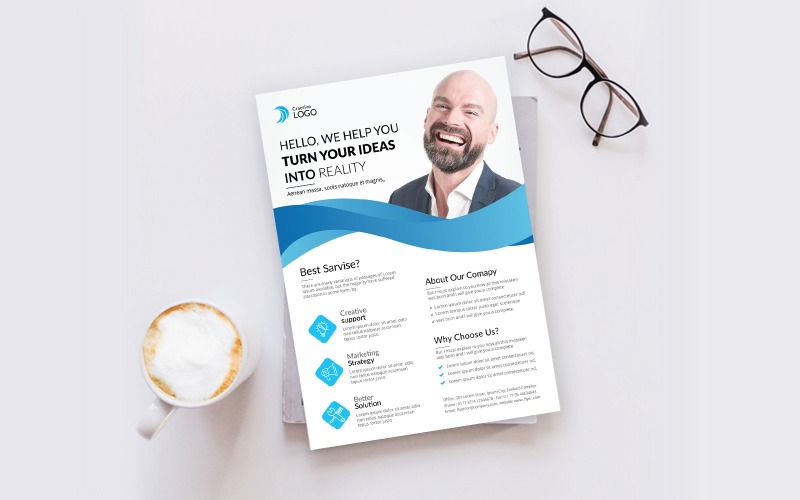 Download Фирменный стиль "Creative Business Flyer - Corporate Identity Template" / Creative Business Flyer - Corporate Identity Template - Фирменный стиль на тему графика template,flyer,business,modern,poster,corporate,design,a4,creative,simple,company,print,style,concept,element,sales,icon,idea,elegant,stylish