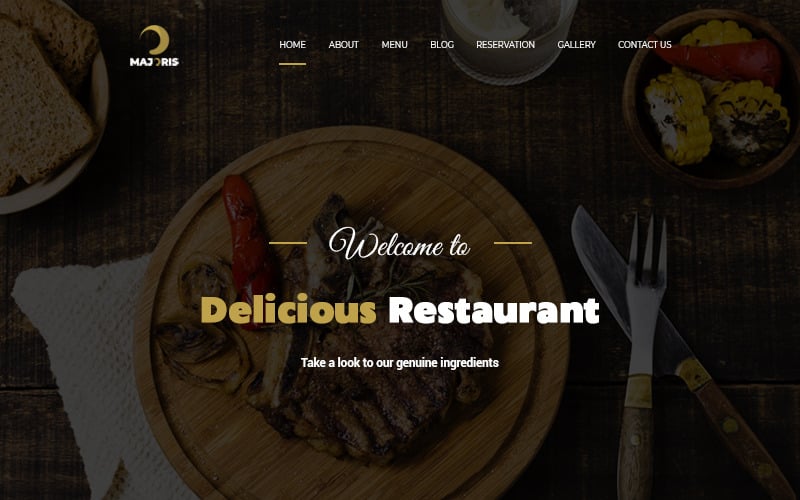 Majoris - Restaurant Onepage PSD Template