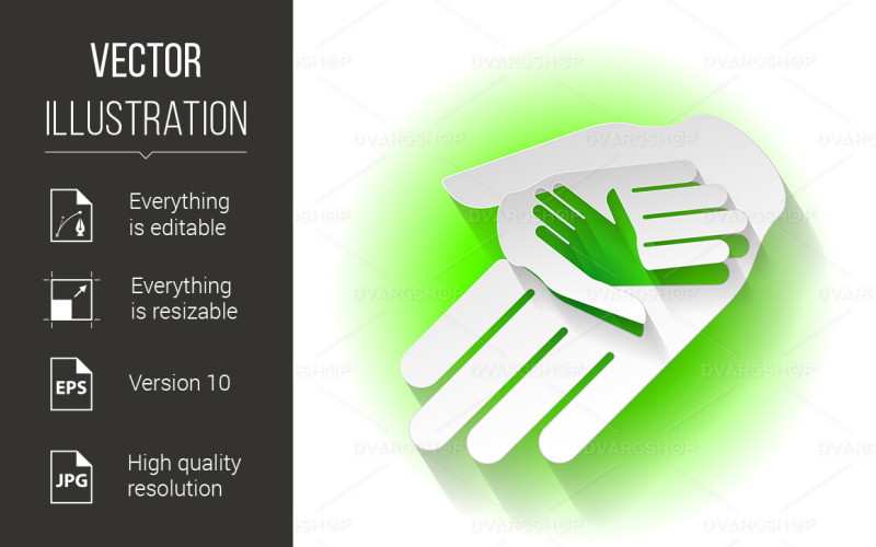Download Vector "Paper Hands - Vector Image" / Paper Hands - Vector Image - Vector на тему графика help,paper,three,teamwork,ecology,eco,team,business,care,cooperation,friend,nurse,toger,go green,family,helpful,save,assistance,kid,green