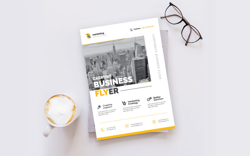 Download Фирменный стиль "Business Flyer - Corporate Identity Template" / Business Flyer - Corporate Identity Template - Фирменный стиль на тему графика template,flyer,business,modern,poster,corporate,design,a4,creative,simple,company,print,style,concept,element,sales,icon,idea,elegant,stylish