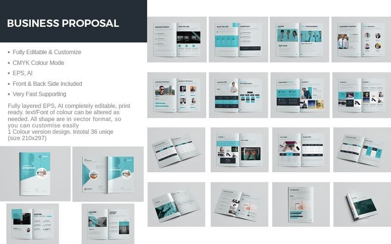 Download Фирменный стиль "Business Proposal - Corporate Identity Template" / Business Proposal - Corporate Identity Template - Фирменный стиль на тему графика bill,design,editable,estimate,project,proposal,quotation,quote,template,word,microsoft