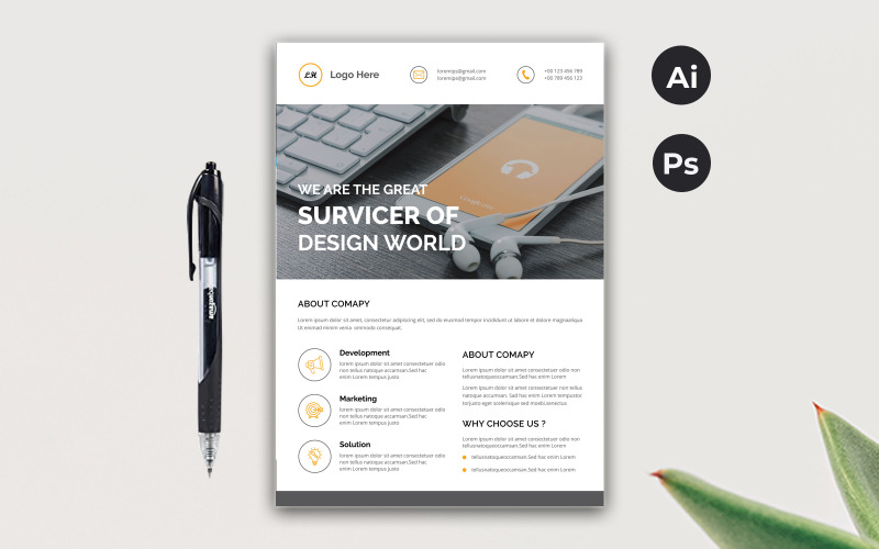 Download Фирменный стиль "Clean Flyer - Corporate Identity Template" / Clean Flyer - Corporate Identity Template - Фирменный стиль на тему графика template,flyer,business,modern,poster,corporate,design,a4,creative,simple,company,print,style,concept,element,sales,icon,idea,elegant,stylish