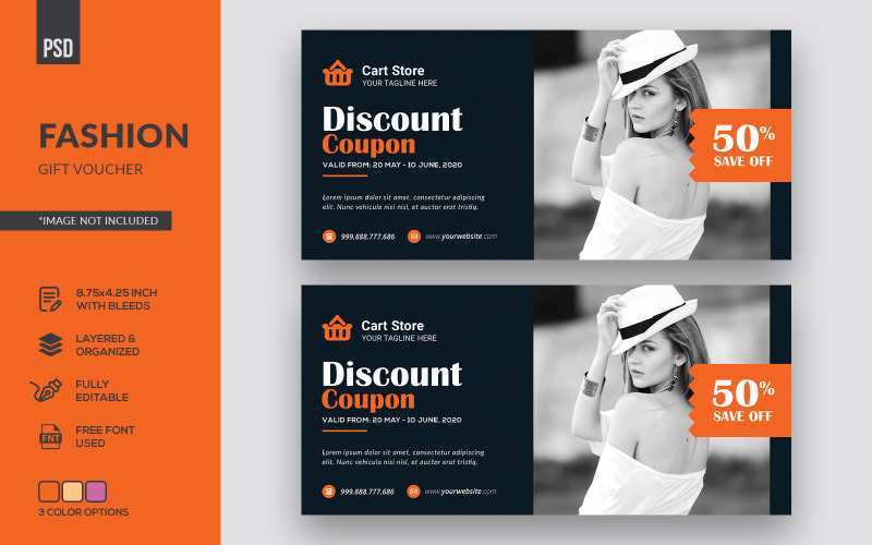 Download Фирменный стиль "Fashion Gift Voucher - Corporate Identity Template" / Fashion Gift Voucher - Corporate Identity Template - Фирменный стиль на тему графика gift,coupon,template,discount,fashion,voucher,design,business,card,invitation,special,buy,price,shop,promo,graphic,promotion,beauty salon,shopping,gift voucher