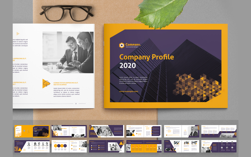 Firemní profil Krajina Brožura Kreativní - šablona Corporate Identity