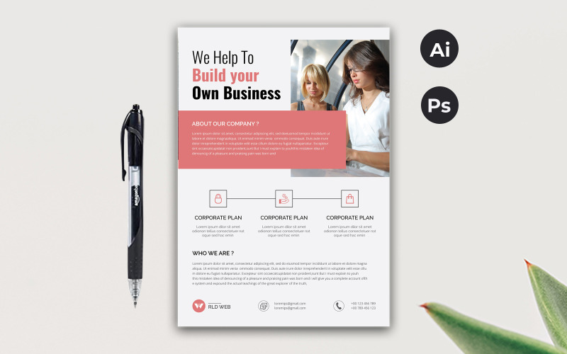 Download Фирменный стиль "Flyer - Corporate Identity Template" / Flyer - Corporate Identity Template - Фирменный стиль на тему графика template,flyer,business,modern,poster,corporate,design,a4,creative,simple,company,print,style,concept,element,sales,icon,idea,elegant,stylish