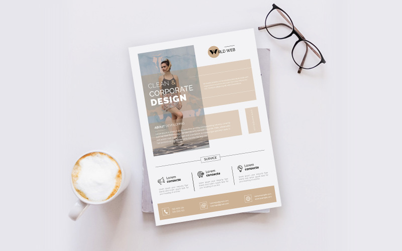 Download Фирменный стиль "Flyer - Corporate Identity Template" / Flyer - Corporate Identity Template - Фирменный стиль на тему графика template,flyer,business,modern,poster,corporate,design,a4,creative,simple,company,print,style,concept,element,sales,icon,idea,elegant,stylish
