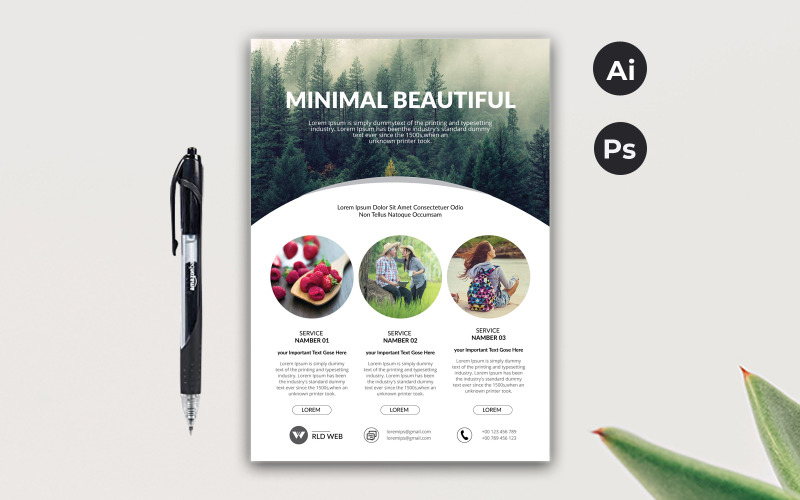 Download Фирменный стиль "Minimal Flyer - Corporate Identity Template" / Minimal Flyer - Corporate Identity Template - Фирменный стиль на тему графика template,flyer,business,modern,poster,corporate,design,a4,creative,simple,company,print,style,concept,element,sales,icon,idea,elegant,stylish