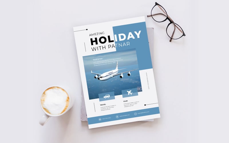 Download Фирменный стиль "Travel &amp; Tour Flyer - Corporate Identity Template" / Travel &amp; Tour Flyer - Corporate Identity Template - Фирменный стиль на тему графика font,travel,letter,design,text,type,style,illustration,background,symbol,element,graphic,summer,logo,beach,tourism,modern,holiday,sky,flight