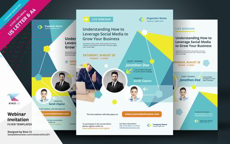 Webinar Invitation Flyer - mall för företagsidentitet