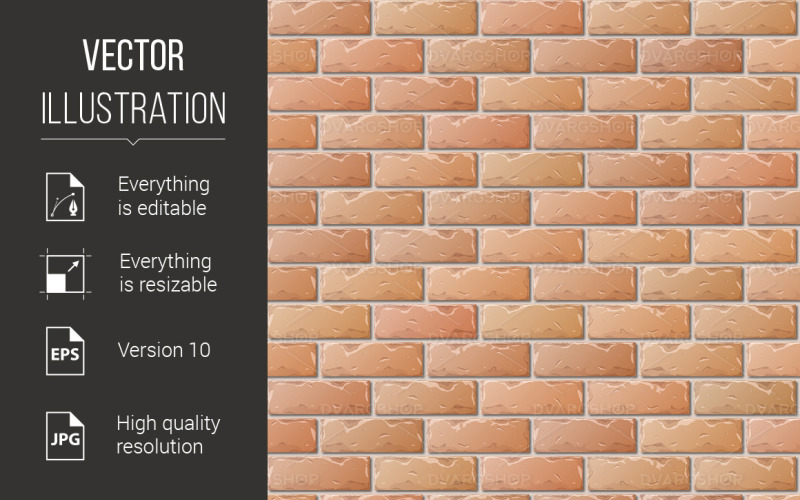 Brick Wall - Vector Image