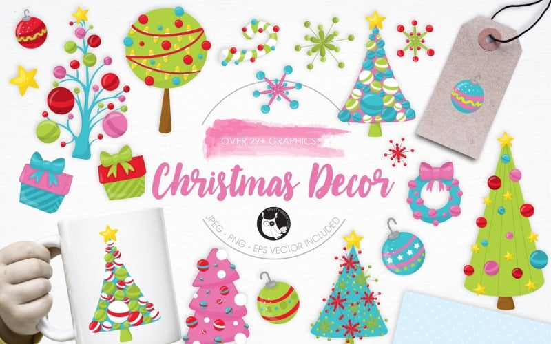 Christmas Décor Illustration Pack - Vector Image