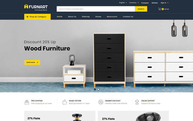 мебельный магазин prestashop тема