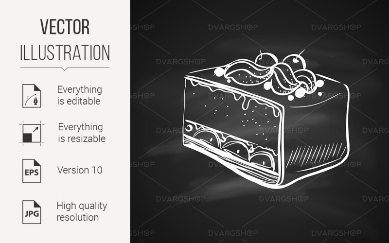 Download Vector "Sketch of Food - Vector Image" / Sketch of Food - Vector Image - Vector на тему графика sketch,food,cheesecake,piece,white,drawn,chalk,blackboard,birthday,treat,doodle,berry,creamy,bake,breakfast,icon,blueberry,drawing,background,object