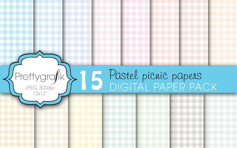 Download Vector "Gingham Picnic Pattern Digital Paper - Vector Image" / Gingham Picnic Pattern Digital Paper - Vector Image - Vector на тему графика scrapbooking,pattern,patterns,digital papers,digital art,pastel,digital scrapbooking