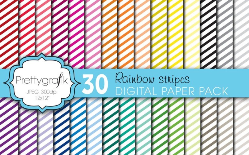 Mini Stripes Digital Paper - Vektorbild