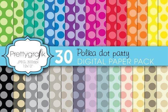 Download Vector "Polka Dot Digital Paper, Commercial - Vector Image" / Polka Dot Digital Paper, Commercial - Vector Image - Vector на тему графика scrapbooking,colorful,pattern,patterns,digital papers,digital art,digital scrapbooking,polka dots