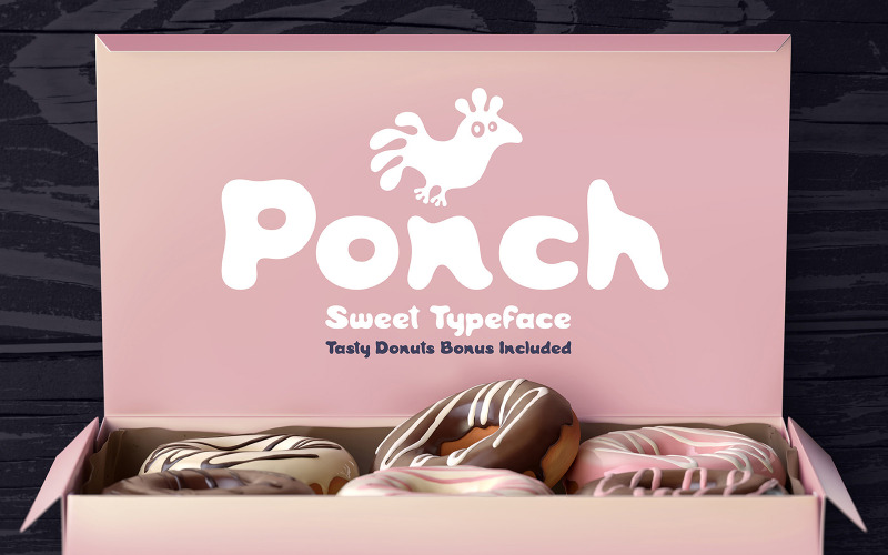Ponch-grafik och typsnitt