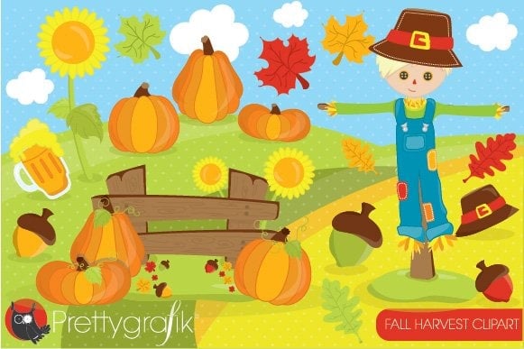 Imágenes Prediseñadas de la cosecha de otoño - Imagen vectorial