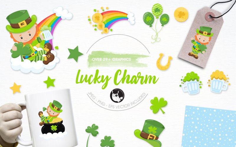 Pacote de ilustração de St-Patrick - imagem vetorial