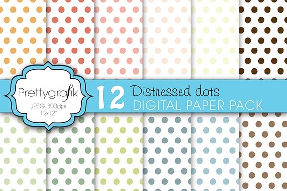 Download Vector "Polka Dots Digital Paper, Commercial - Vector Image" / Polka Dots Digital Paper, Commercial - Vector Image - Vector на тему графика scrapbooking,distressed,patterns,digital papers,digital art,digital scrapbooking,polka dots