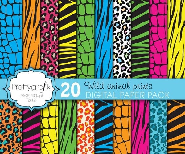 Download Vector "Wild Animal Print Digital Paper - Vector Image" / Wild Animal Print Digital Paper - Vector Image - Vector на тему графика scrapbooking,print,animal,patterns,digital papers,digital art,digital scrapbooking