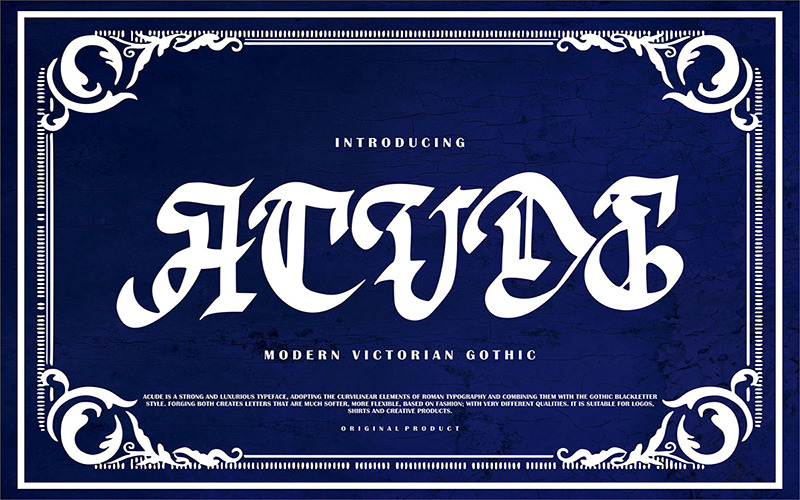 Acude | Современный викторианский готический шрифт