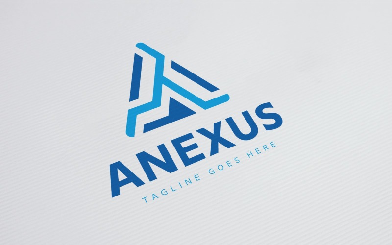 Download Шаблон логотипа "Anexus Logo Template" / Anexus Logo Template - Шаблон логотипа на тему графика logo,letter a,a letter,advance,architect,architecture,capital,construction,development,education,geometric,line,mountain,peak,pyramid,software,triangle,tech,technology,connection