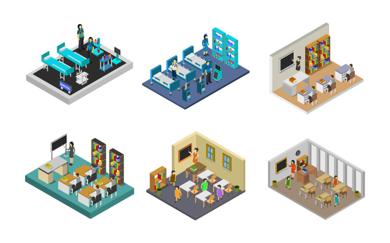 Download Vector "Set Of Isometric Rooms On Background - Vector Image" / Set Of Isometric Rooms On Background - Vector Image - Vector на тему графика illustration,set,graphic,vector,design,computer,icon,background,3d,room,business,architecture,construction,web,modern,house,box,isolated,object,collection