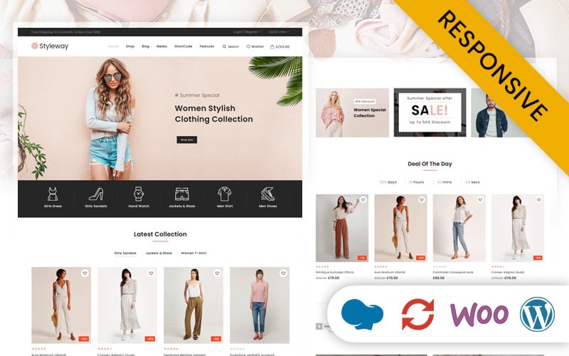 Styleway - тема WooCommerce для интернет-магазина модной одежды