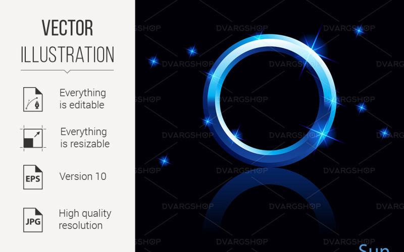 Download Vector "Sun Sign - Vector Image" / Sun Sign - Vector Image - Vector на тему графика sun,sign,background,shiny,black,blue,metal,graphic,glare,zodiacal,speck,illustration,dark,luster,beam,astrology,astronomy,abstract