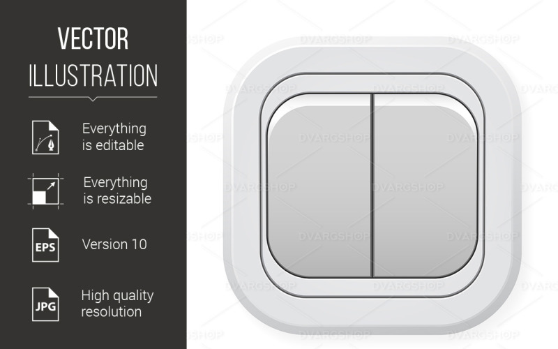 Download Vector "Switch - Vector Image" / Switch - Vector Image - Vector на тему графика switch,white,two,isolated,technical,duplex,electrical,realistic,launch,equipment,sign,room,turn,design,object,simple,start,volt,electricity
