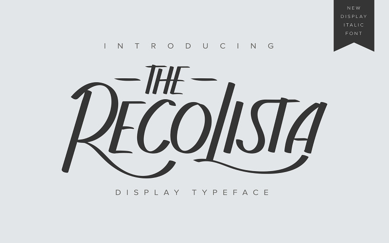 Download Шрифт "The Recolista | Display Typeface Font" / The Recolista | Display Typeface Font - Шрифт на тему графика type,typography,design,sign,font,abc,alphabet,poster,typeface,modern,display,logo,text,vector,letter,retro,style,typographic,set,character