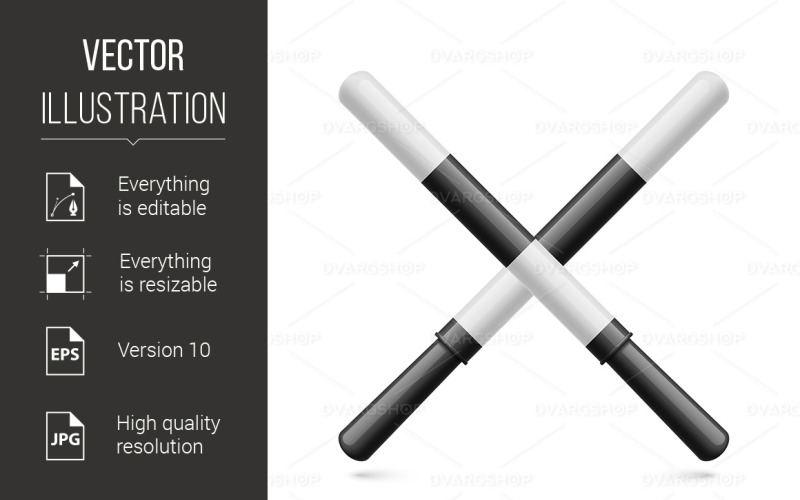 Дорожные палки - векторное изображение