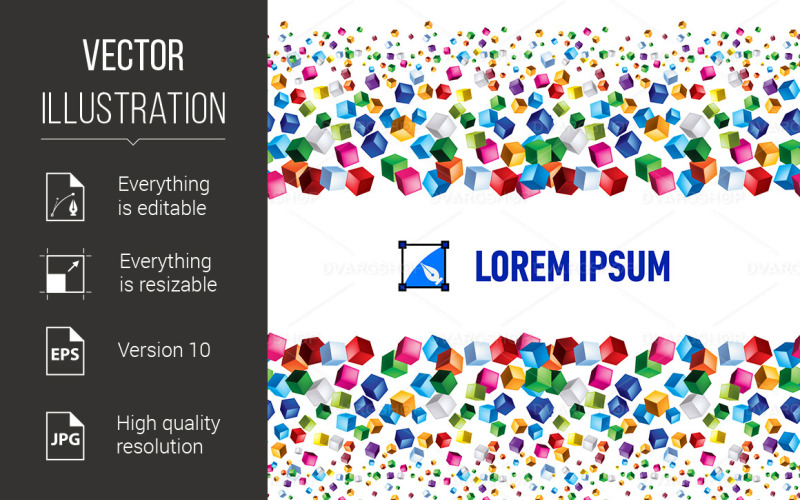 Download Vector "Geometric Background - Vector Image" / Geometric Background - Vector Image - Vector на тему графика background,white,for,geometric,multicolored,bright,pattern,rainbow,wallpaper,decor,graphic,motion,decorative,poster,spectrum,sparse,modern,colorful,shape,toy