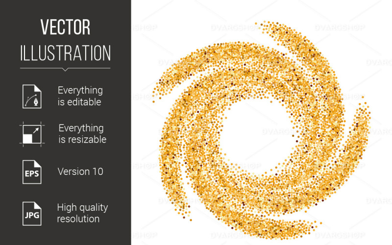 Download Vector "Gold Glittering Wave - Vector Image" / Gold Glittering Wave - Vector Image - Vector на тему графика gold,glittering,wave,illustration,background,swirl,white,pattern,celebration,light,yellow,party,glossy,metallic,banner,xmas,luxury,blink,year,certificate