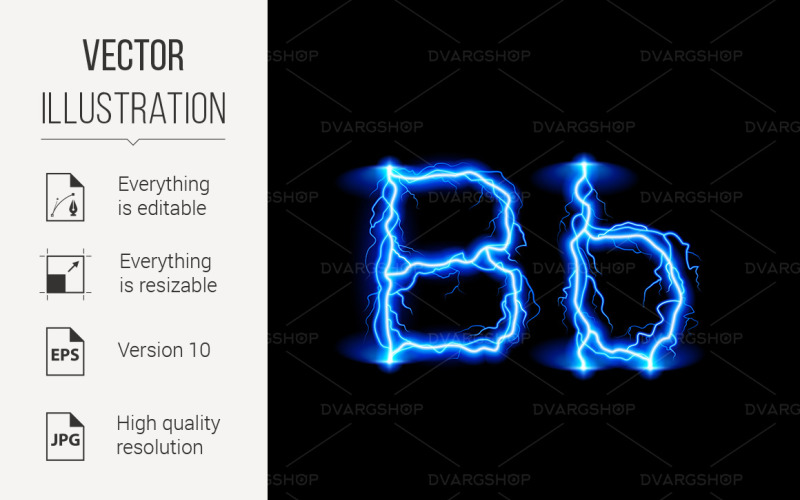Download Vector "High Voltage Font - Vector Image" / High Voltage Font - Vector Image - Vector на тему графика lighting,voltage,uppercase,font,lowercase,spark,initial,print,electric,plasma,fireball,glister,blaze,blue,type,text,flare,shiny,charge,character